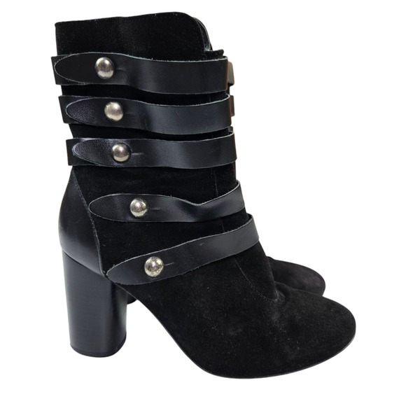 MNG Mango Boots Size 38 Black Bootie Military - Picture 2 of 10